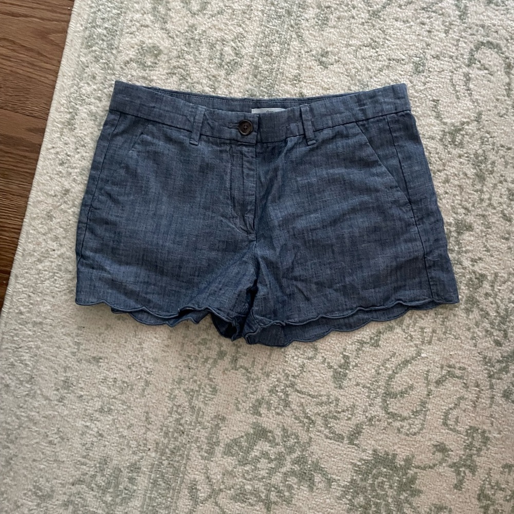Jcrew Scallop Trim Shorts